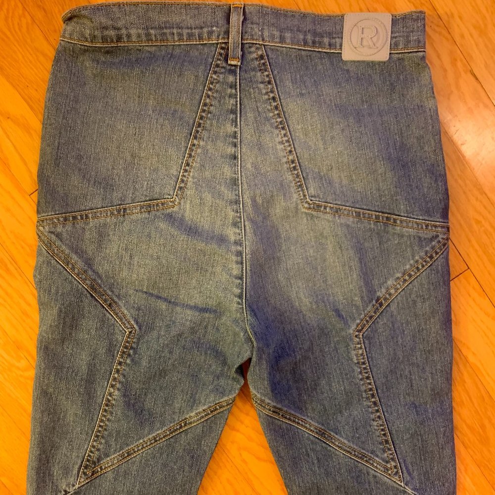 Revice Jeans Women’s Size 27 Blue Venus Star Butt Flare Denim, Eclipse Wash